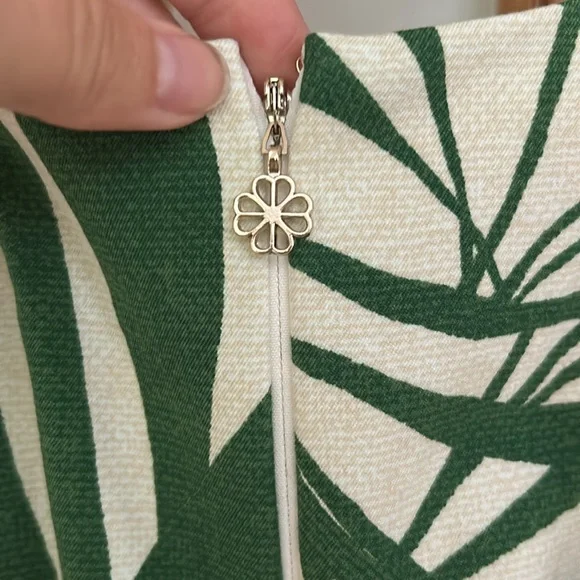 Kate Spade sundress green leaf print size 6 - Picture 5 of 6